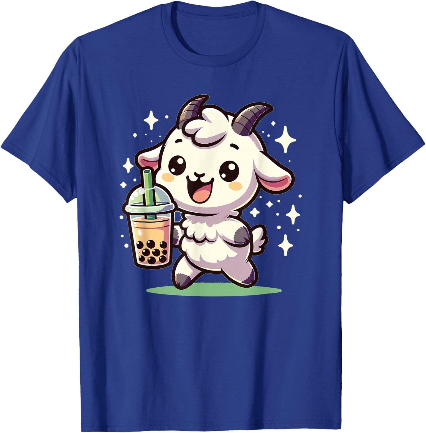 Kawaii Goat Bubble Tea Boba Goat T-Shirt - T-Shirt | Royal