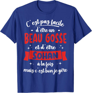 Sohan Funny Birthday Gift Beau Gosse , Black, S T-Shirt - T-Shirt | Royal