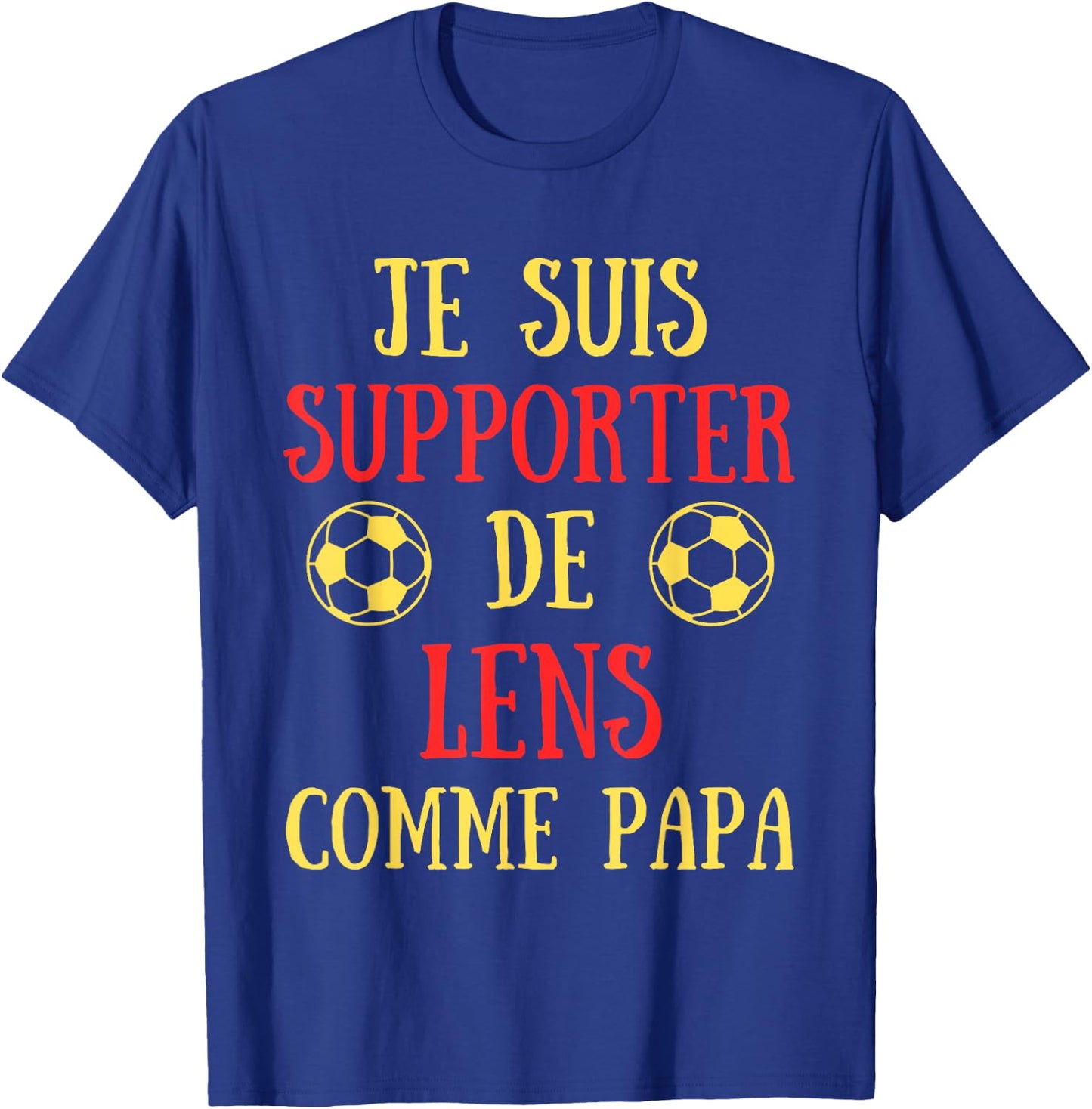 Lensois Funny Children's Football Gift Supporter Funny , Black, S T-Shirt - T-Shirt | Royal
