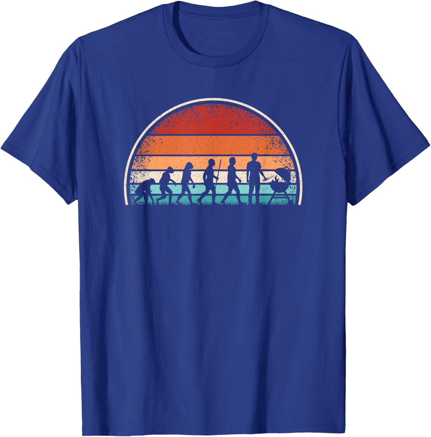 Evolution Grilling Funny BBQ Retro Grill Barbecue Men T-Shirt - T-Shirt | Royal