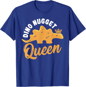 Dino Nugget Queen - Girls Chicken Dino Nugget T-Shirt - T-Shirt | Royal