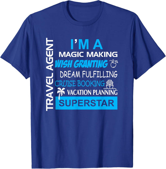 Travel Agent Magic Dream Cruise Vacation Superstar Shirt T-Shirt - T-Shirt | Royal