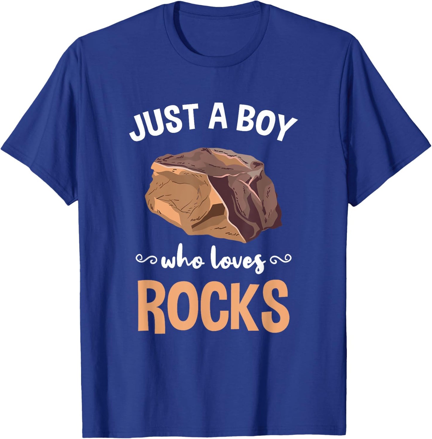 Just A Boy Who Loves Rocks Rock Collector T-Shirt - T-Shirt | Royal