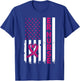 Er Nurse American Flag Nurse Life Breast Cancer Awareness T-Shirt - T-Shirt | Royal