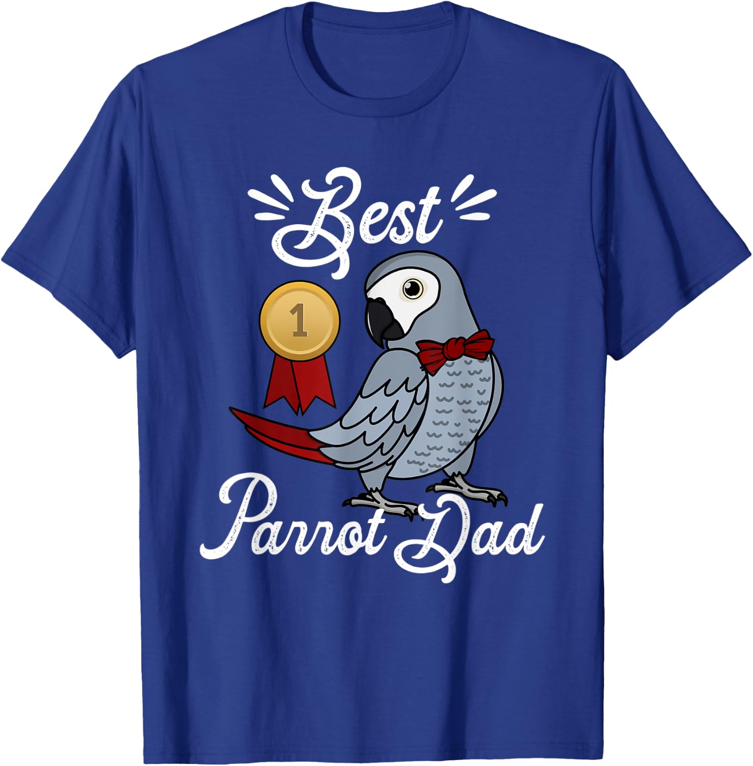Best Parrot Dad I African Grey T-Shirt - T-Shirt | Royal