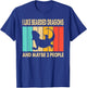 I Like Bearded Dragons and Maybe 3 People Lizard Lover Retro T-Shirt - T-Shirt | Royal