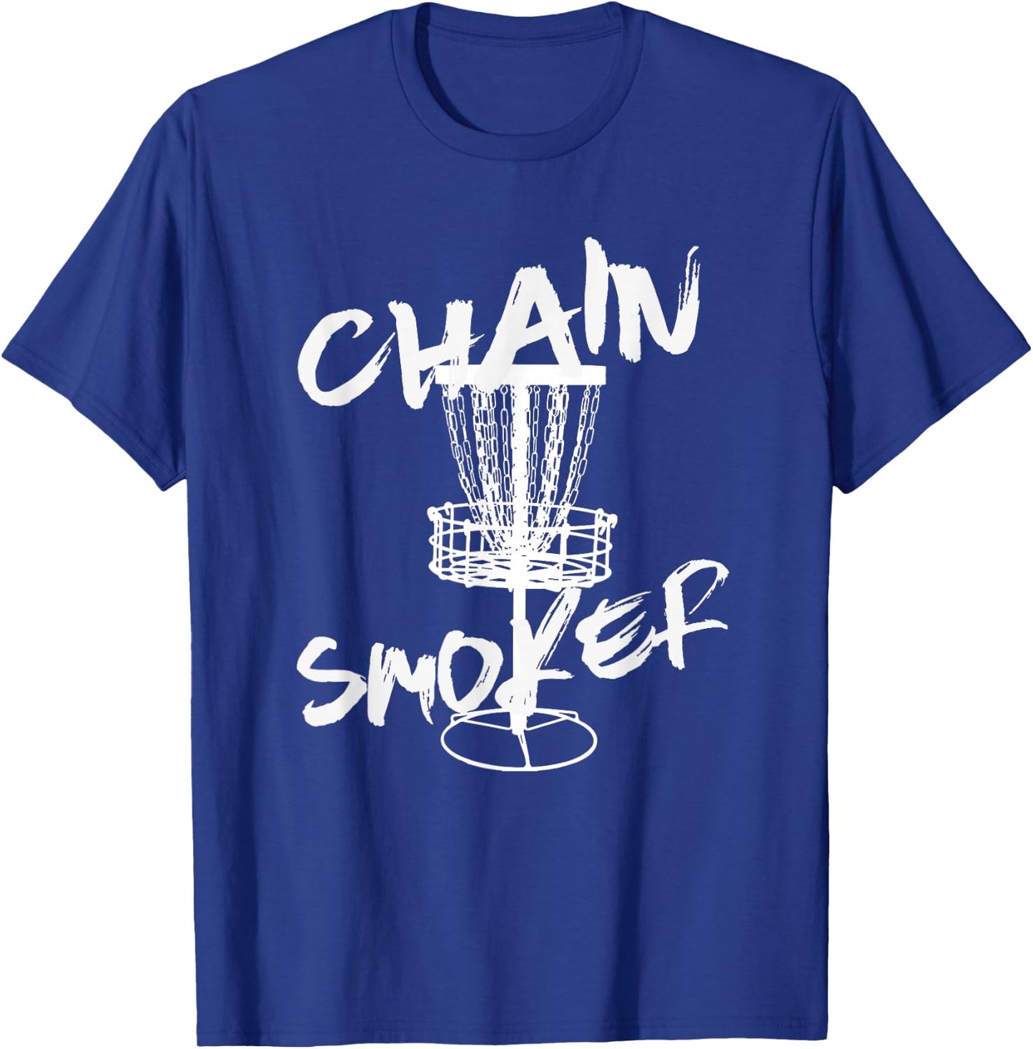 Chain Smoker Funny Frisbee Disc Golf Golfer Sport Disc Golf T-Shirt - T-Shirt | Royal