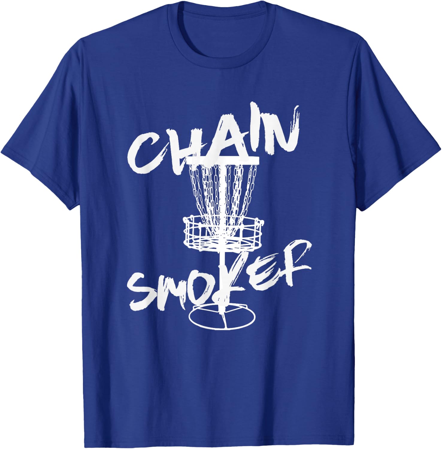 Chain Smoker Funny Frisbee Disc Golf Golfer Sport Disc Golf T-Shirt - T-Shirt | Royal