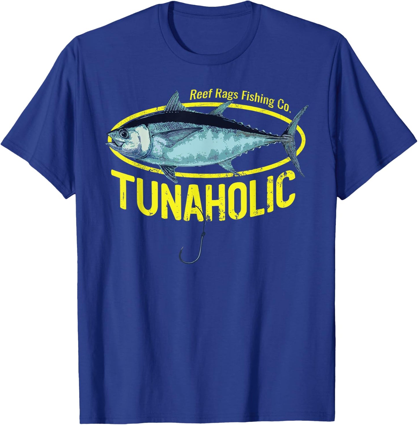 Reef Rags Tunaholic Deep Sea Saltwater Tuna Fishing T-Shirt - T-Shirt | Royal