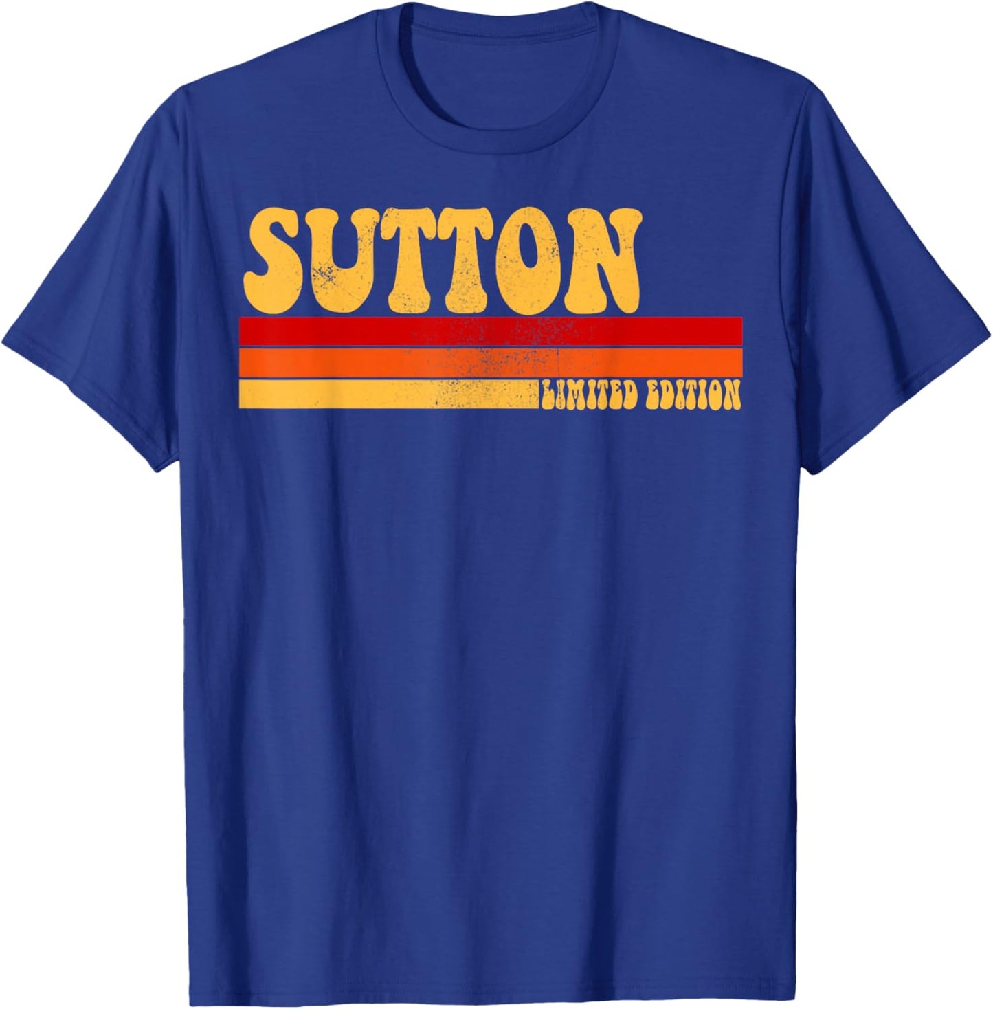 SUTTON Name Personalized Idea Men Retro Vintage SUTTON T-Shirt - T-Shirt | Royal