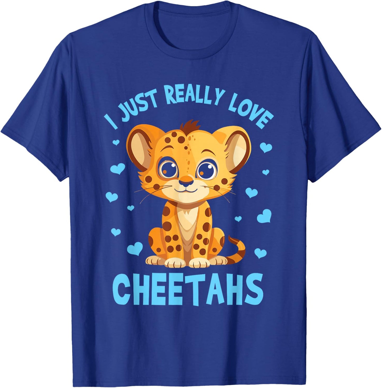 Cute Cheetah Wildlife Boys Toddler Kids T-Shirt - T-Shirt | Royal