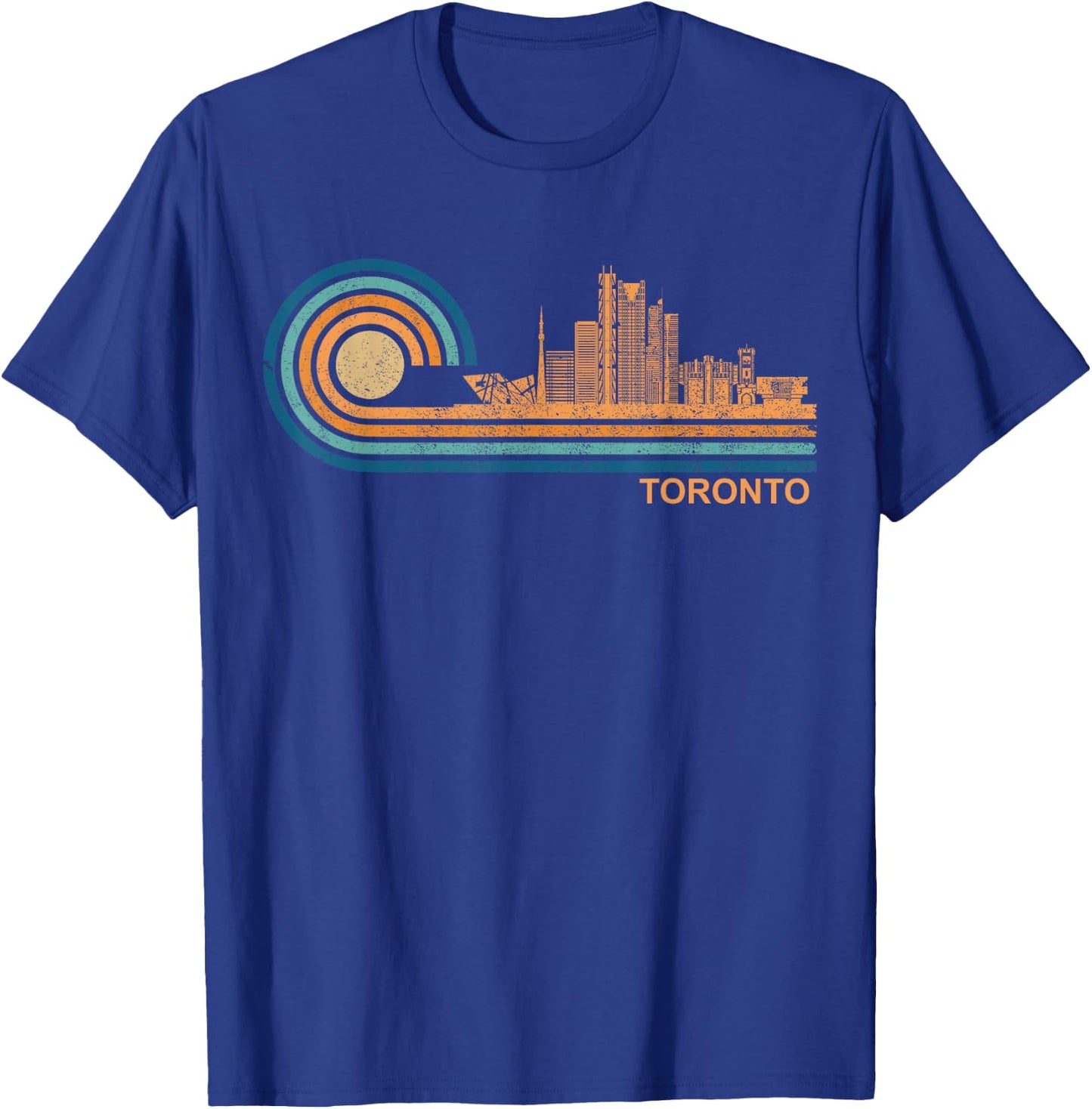 Toronto Skyline Retro Toronto Fan Canada Skyline Toronto T-Shirt - T-Shirt | Royal