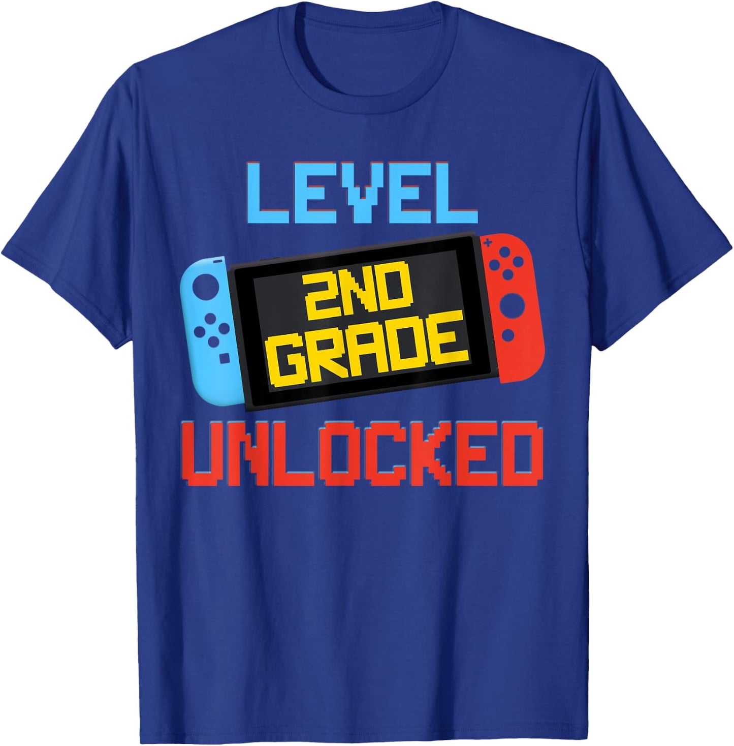 Level 2nd Grade Unlocked Back To School First Day Boy Kids T-Shirt - T-Shirt | Royal