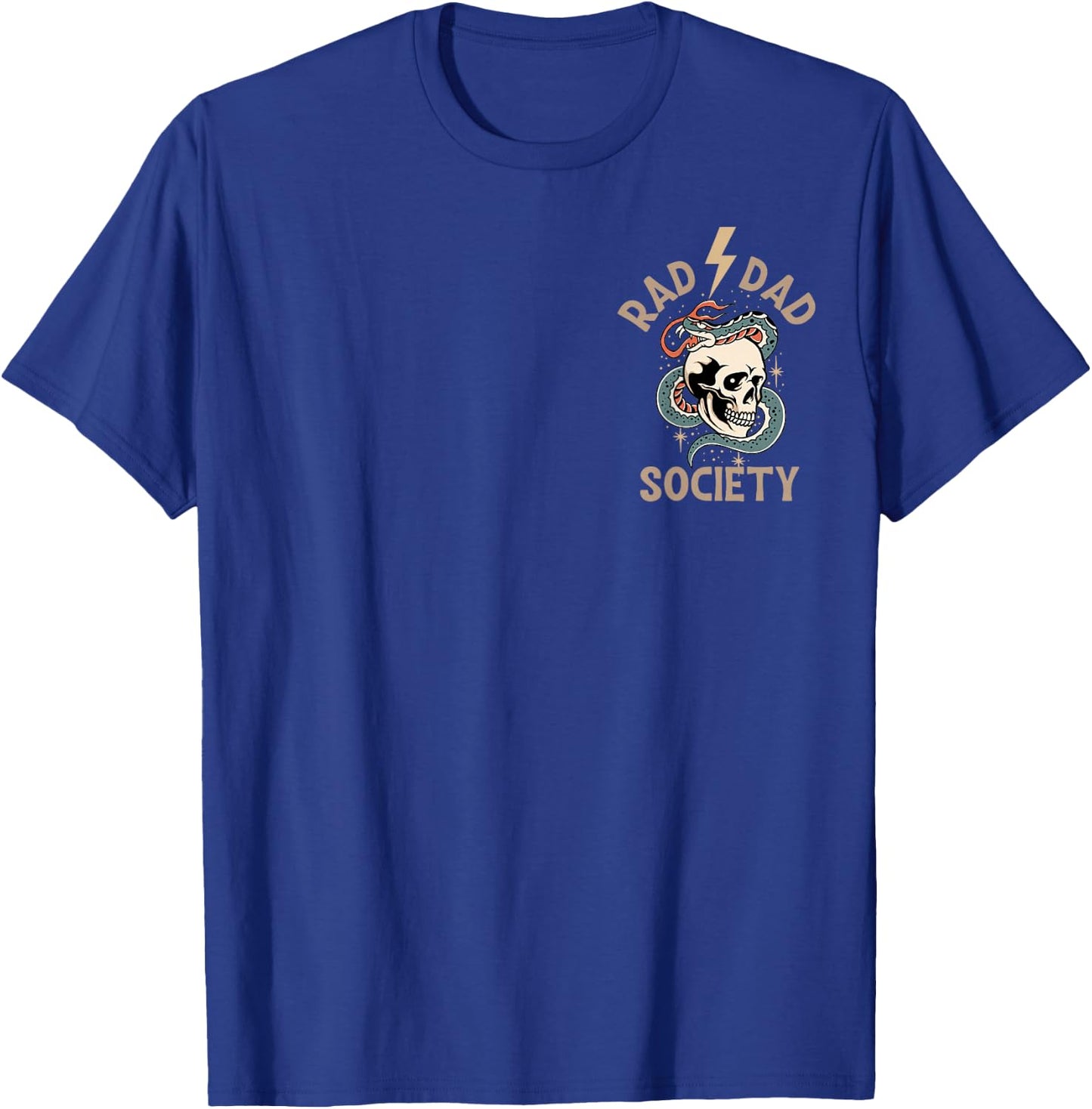 (2 Sided) Rad Dad Society Father's Day Family Matching T-Shirt - T-Shirt | Royal