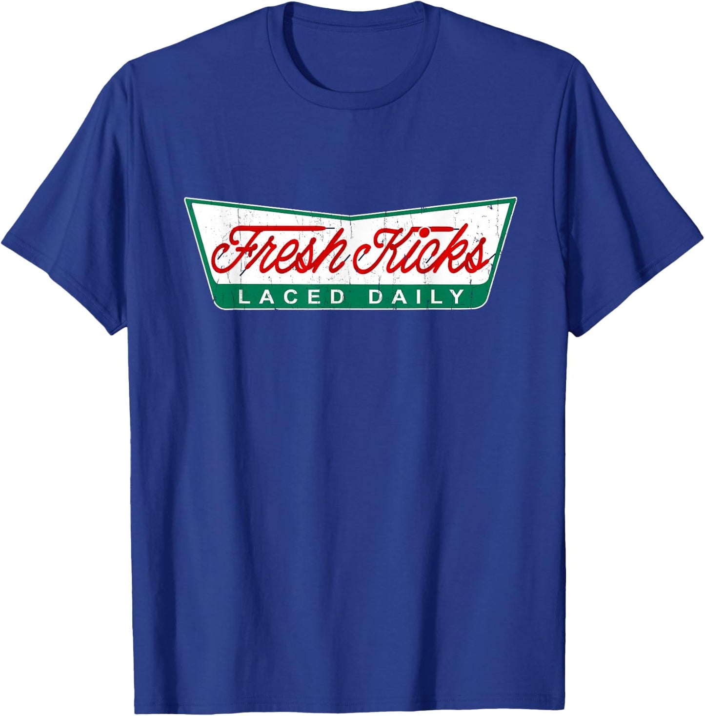 Sneaker Sauce Apparel Fresh Kicks Laced Daily -Adults Black Short Sleeve S T-Shirt - T-Shirt | Royal