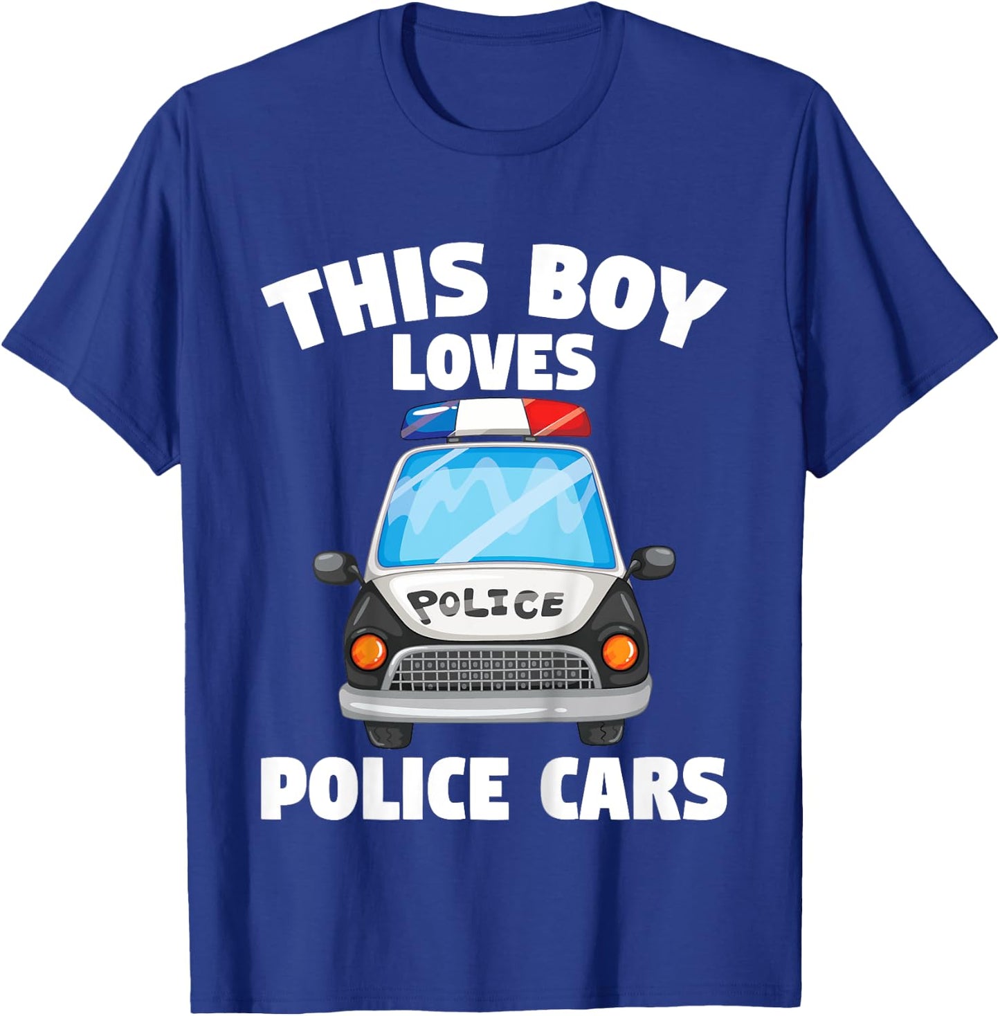 Kids Police Officer This Boy Loves Police Cars Toddler T-Shirt - T-Shirt | Royal