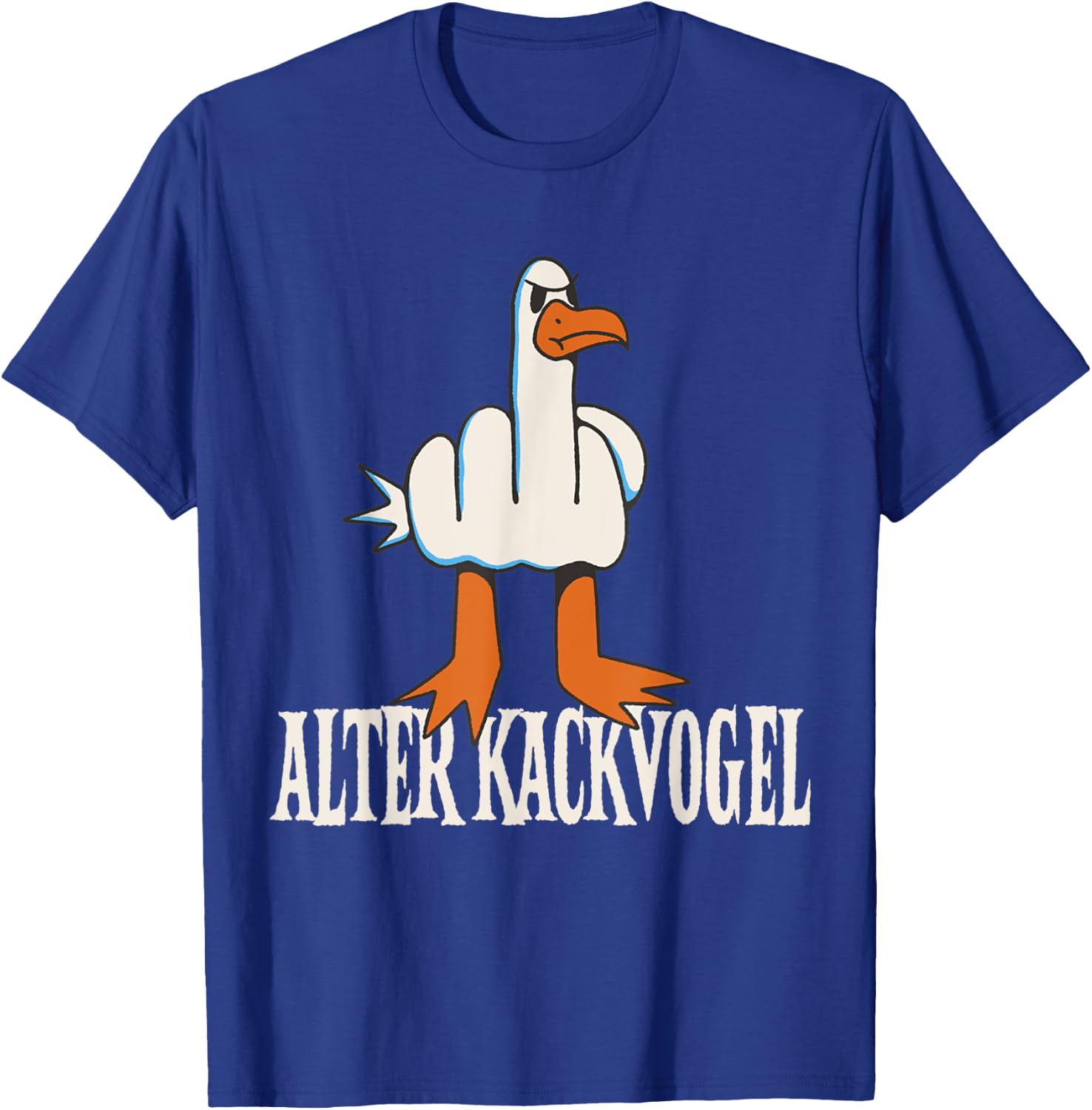 Old Kackbird Grummelige Seagull Funny Seagull , black T-Shirt - T-Shirt | Royal