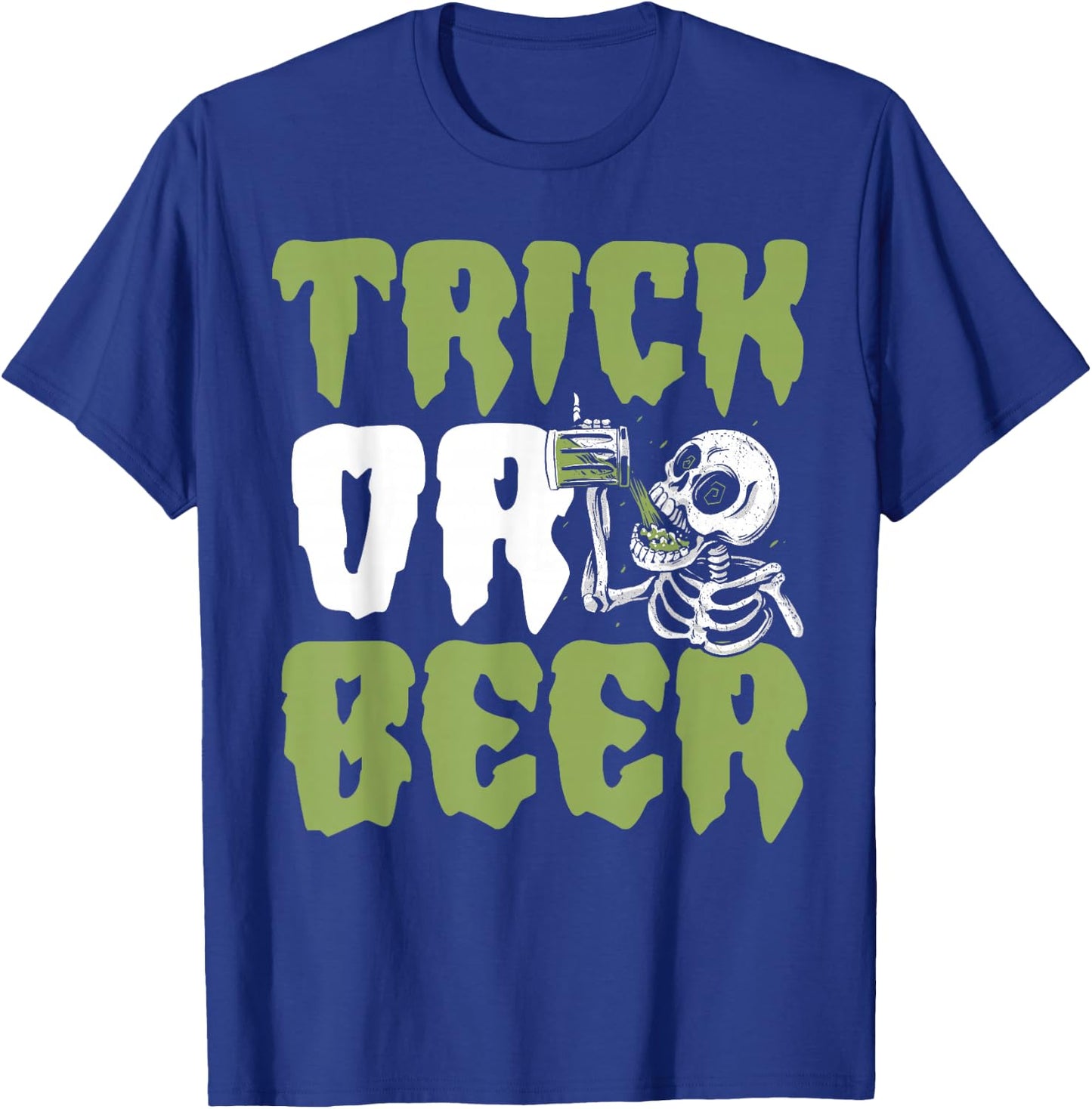 Trick or Beer Halloween T-Shirt - T-Shirt | Royal