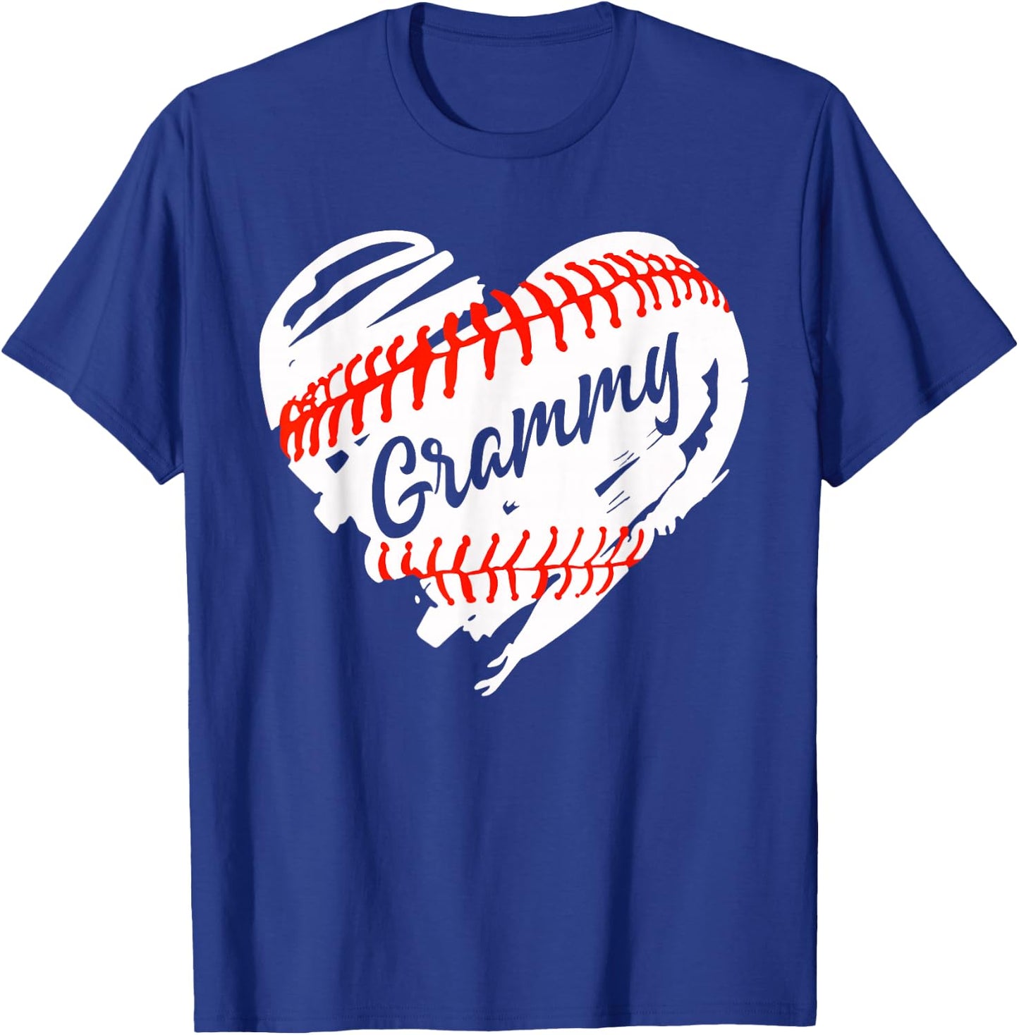 Baseball Heart Baseball Grammy Women Softball Mom Short T-Shirt - T-Shirt | Royal