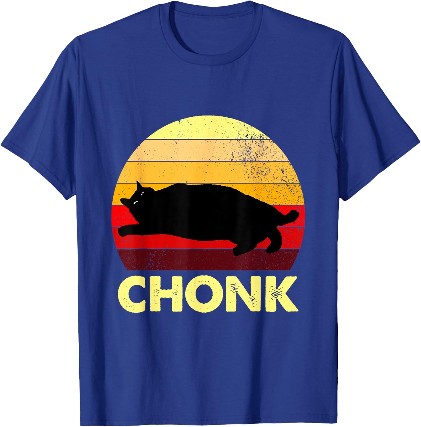 Retro Funny Chonk Cat Women T-Shirt - T-Shirt | Royal