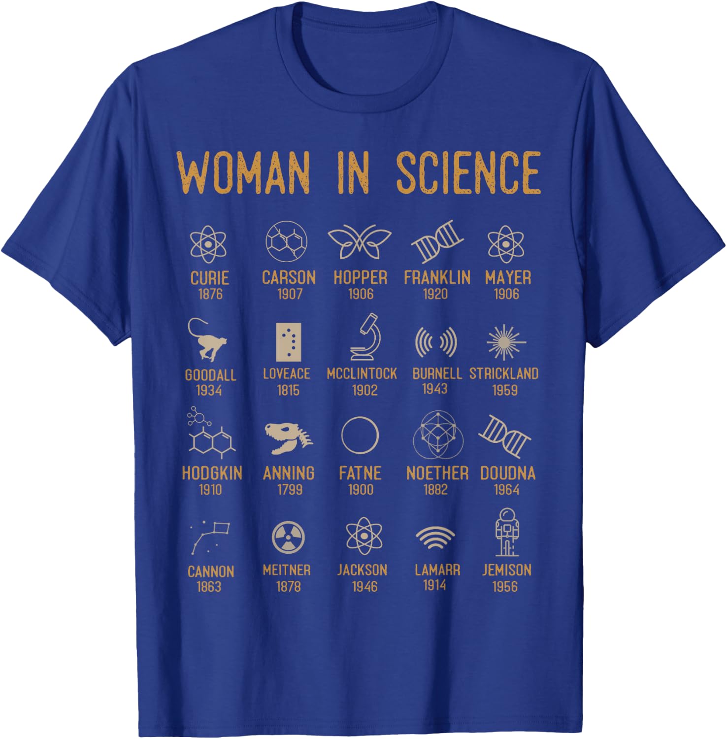 Women In Science, History Of Science T-Shirt - T-Shirt | Royal