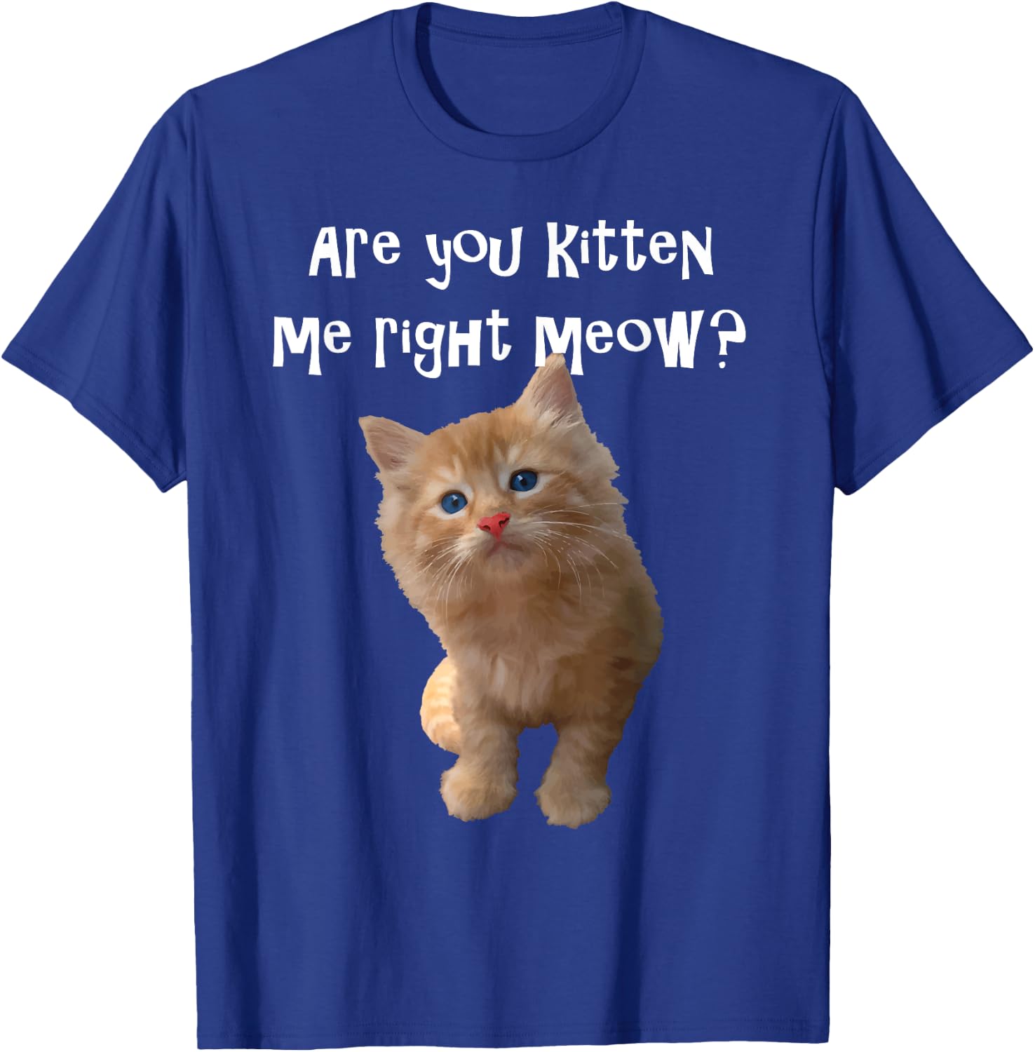 Are You Kitten Me Right Meow? T-Shirt - T-Shirt | Royal