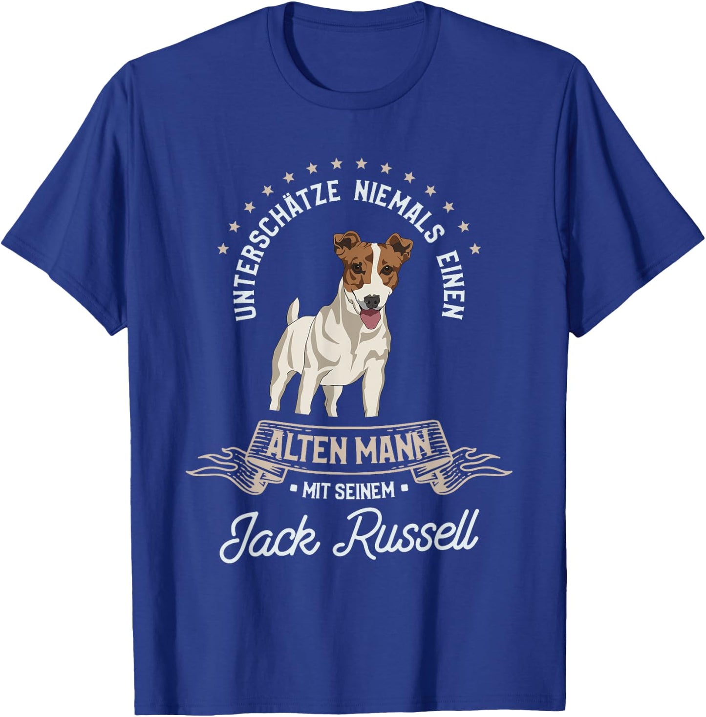 Unterschätze Niemals einen Alten Mann mit seinem Jack Russel T-Shirt - T-Shirt | Royal