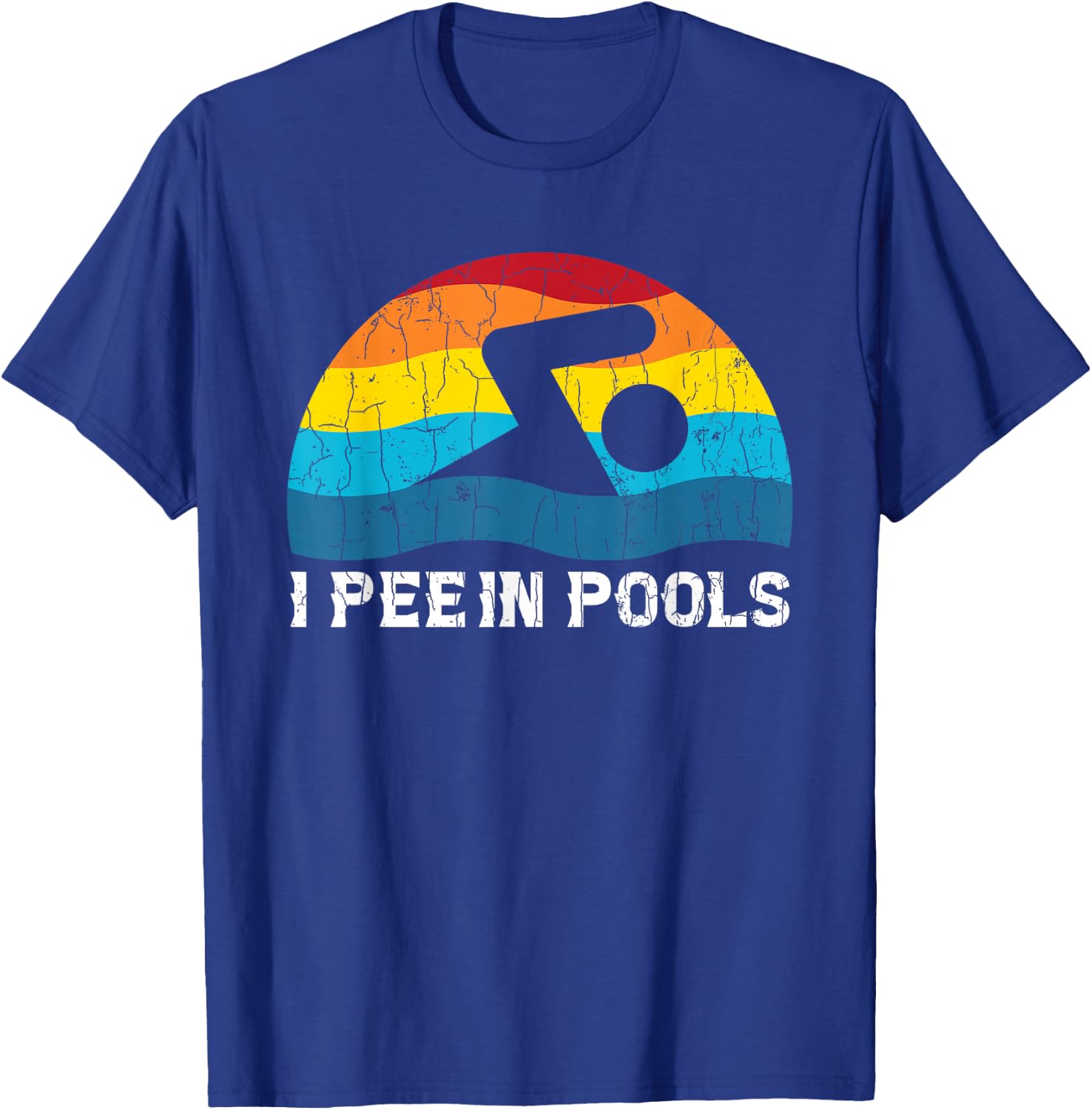 I Pee in Pools Funny Swimmer Swimming Coach Player Graphic T-Shirt - T-Shirt | Royal