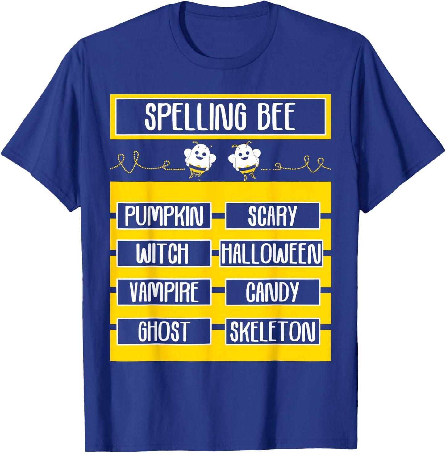 Spelling Bee Halloween Teachers Bee Spelling Competition T-Shirt - T-Shirt | Royal