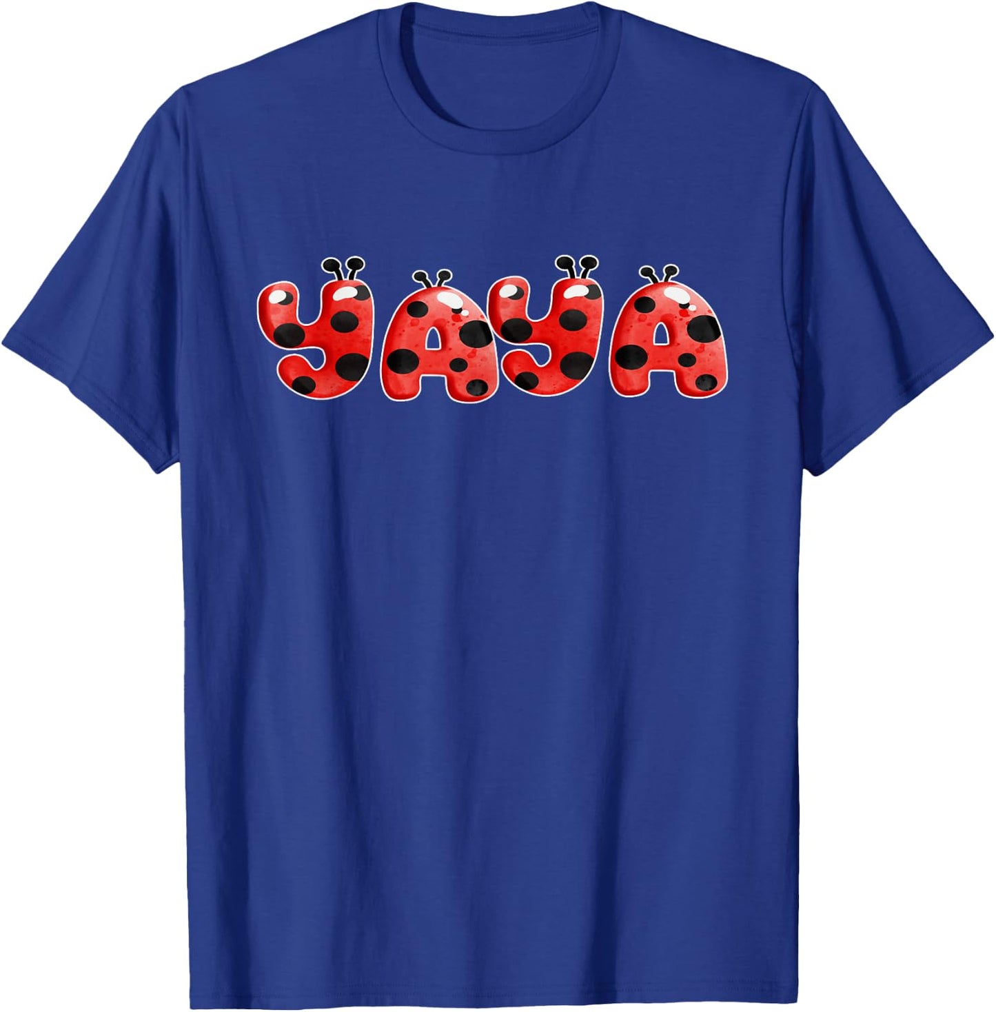 Lady Bug Grandma Yaya Birthday Party T-Shirt - T-Shirt | Royal