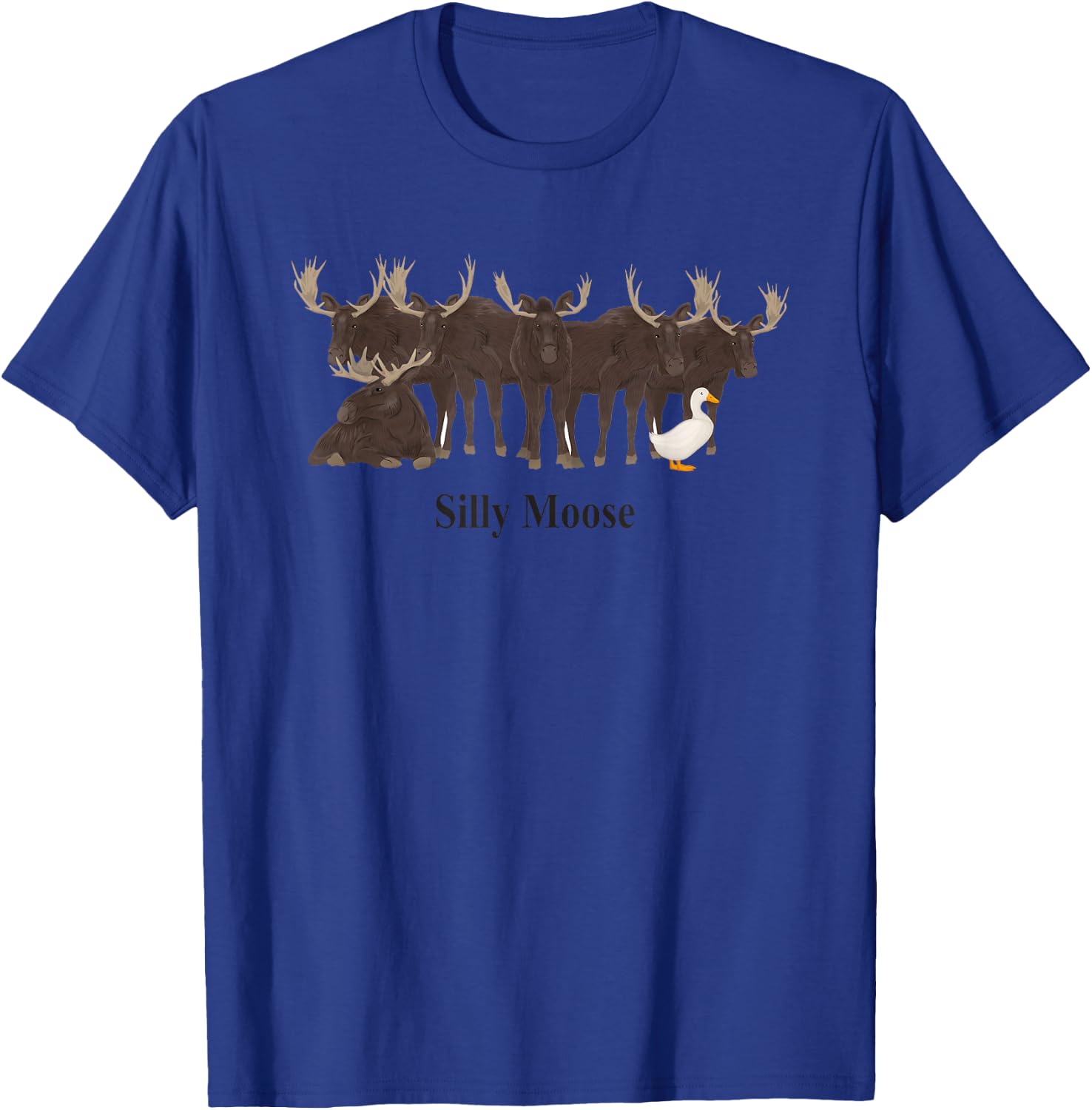 Silly Moose Funny Women T-Shirt - T-Shirt | Royal