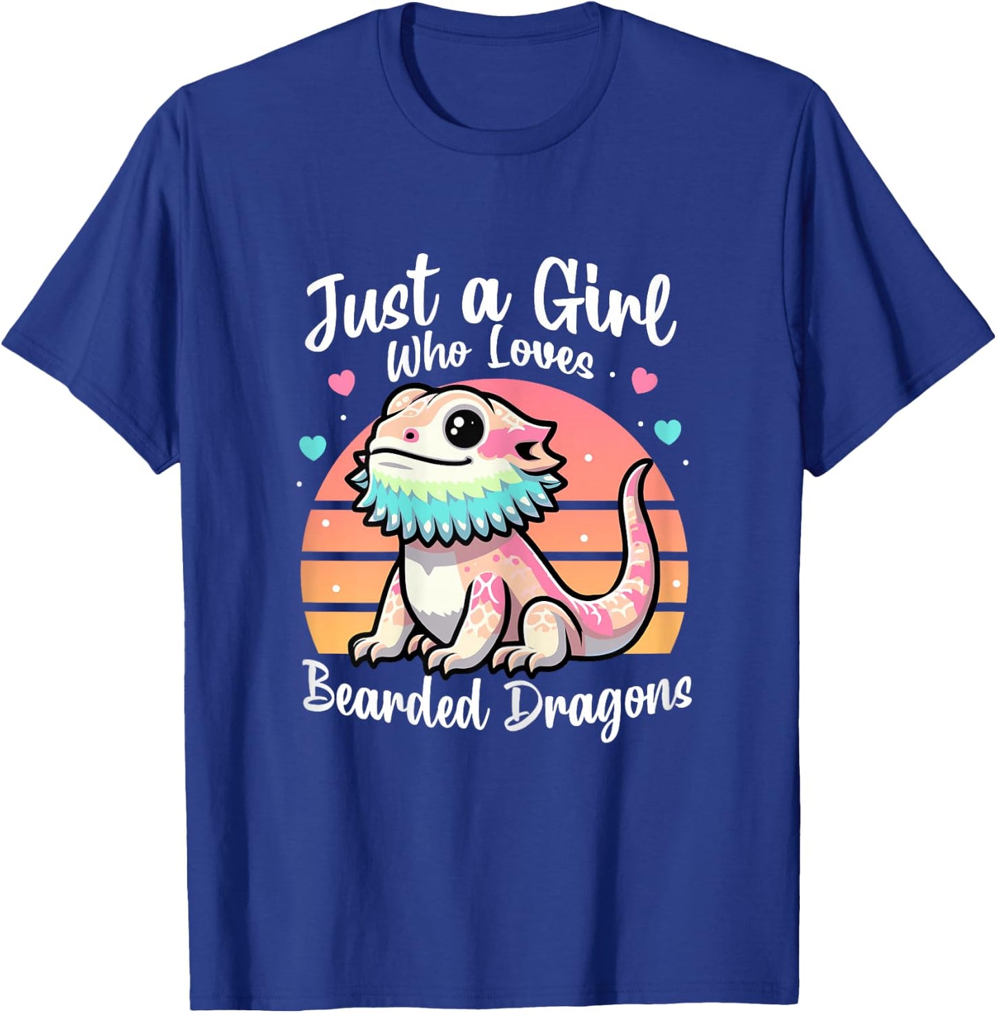 Just A Girl Who Loves Bearded Dragon Cute Reptile Lover T-Shirt - T-Shirt | Royal
