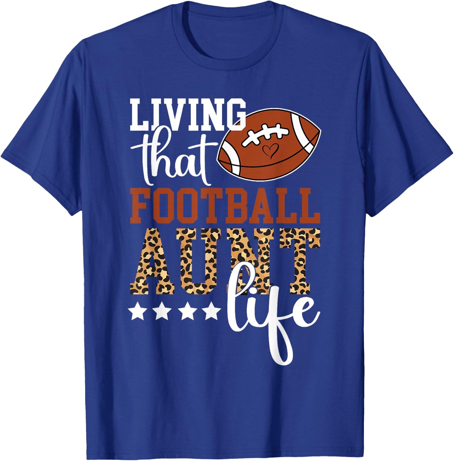 Football Aunt Life Aunt Of A Football Player T-Shirt - T-Shirt | Royal