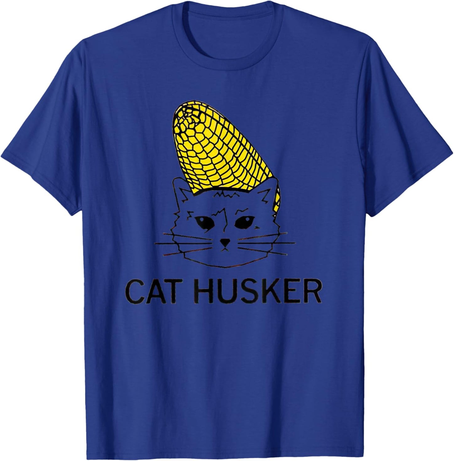 Cat Husker Corn Funny Women T-Shirt - T-Shirt | Royal