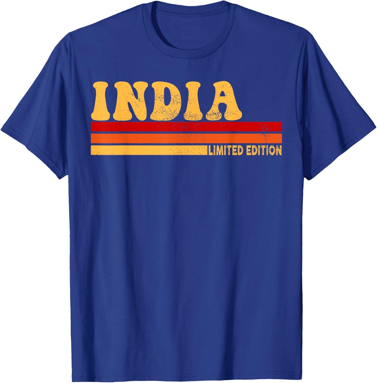 India Name Personalized Cute Idea Women Vintage India T-Shirt - T-Shirt | Royal