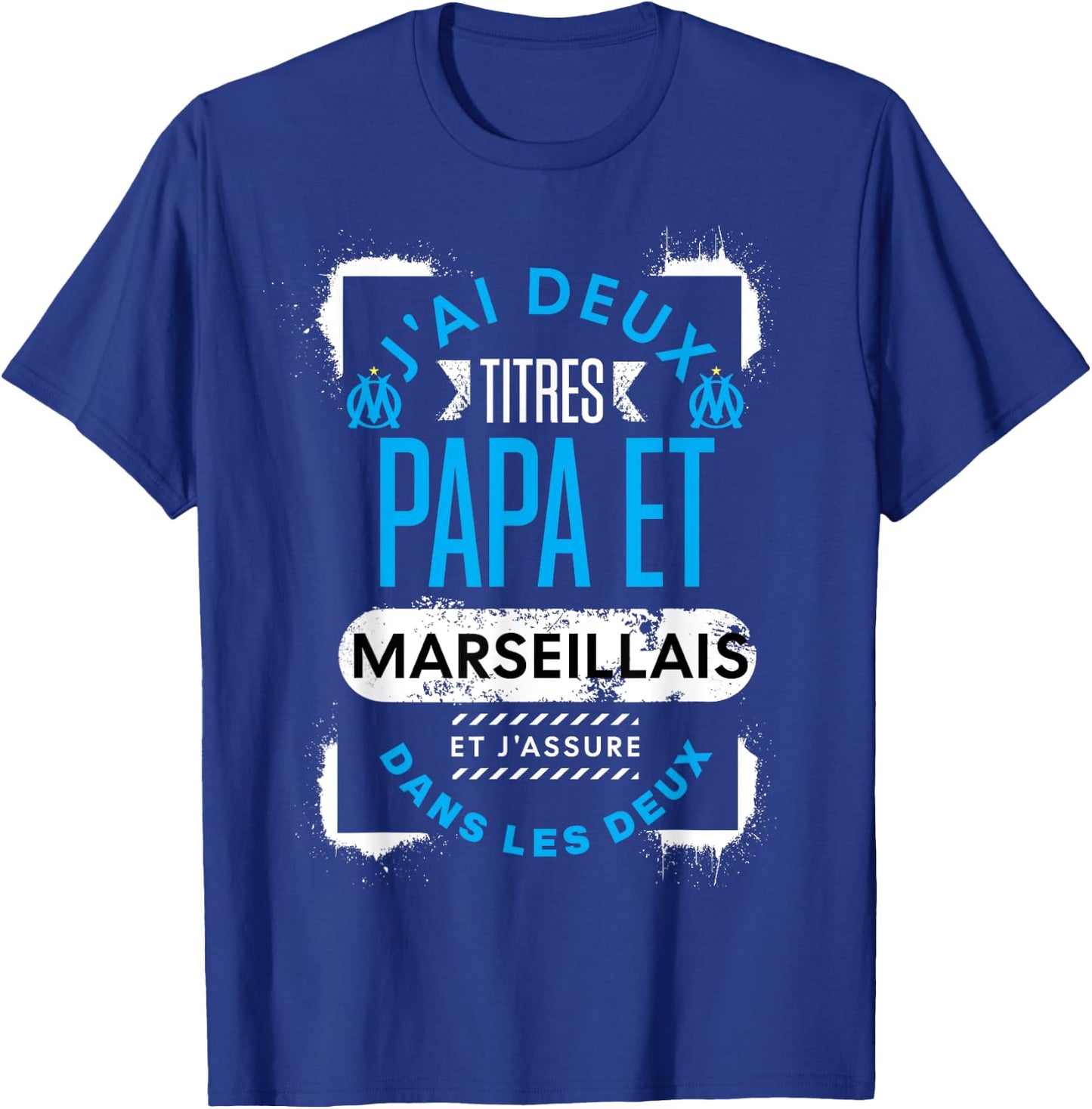 Supporter de Marseille Dad Father's Day Man Humour , Black, S T-Shirt - T-Shirt | Royal