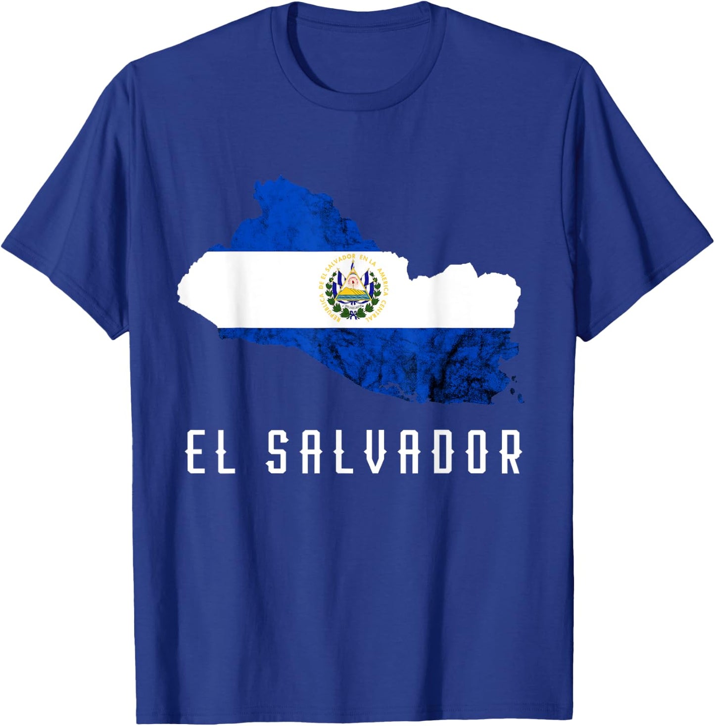 El Salvador Republica De El Salvador Map Salvadorean T-Shirt - T-Shirt | Royal