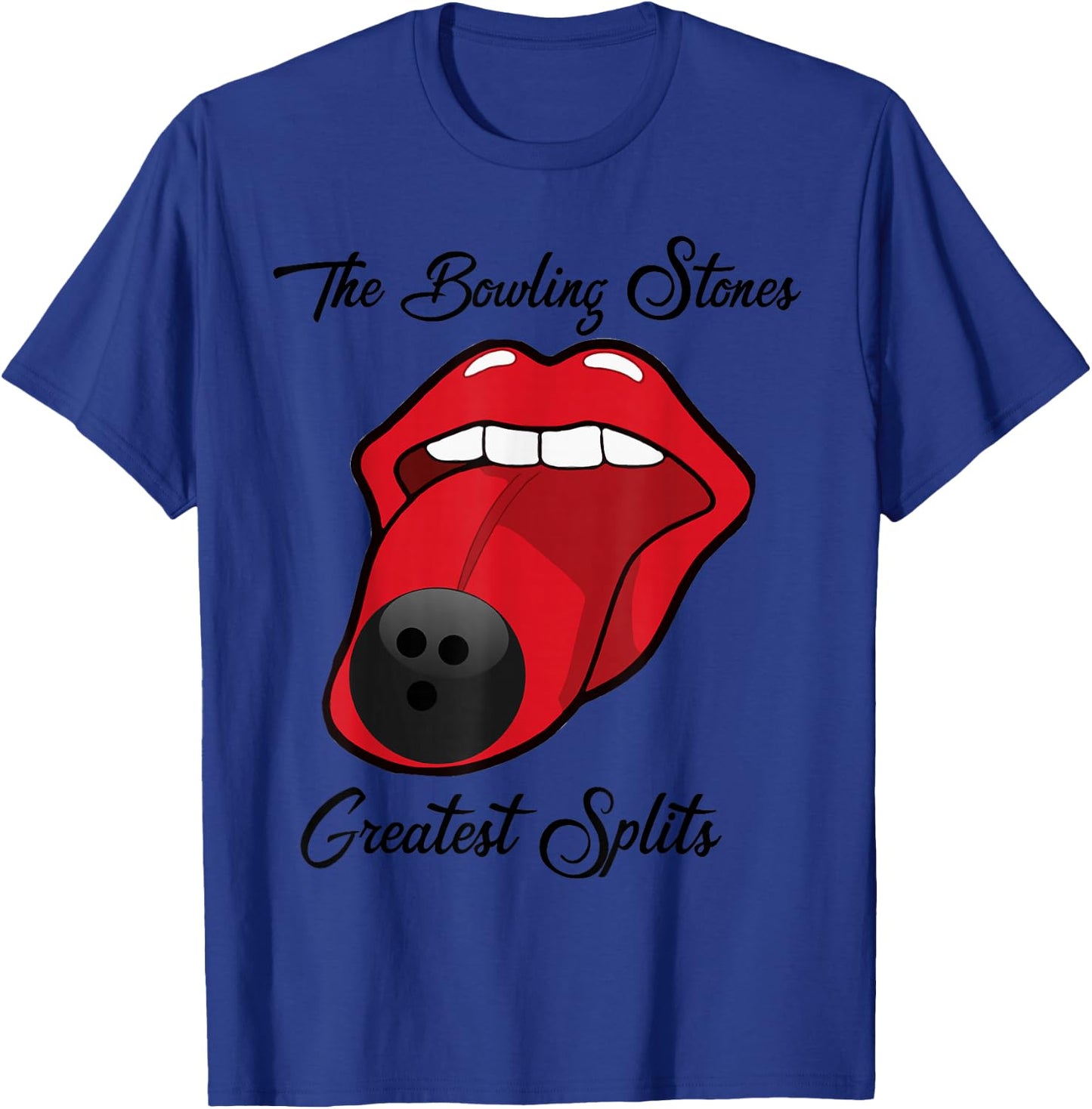 Funny Bowling the Bowling Stones Design T-Shirt - T-Shirt | Royal