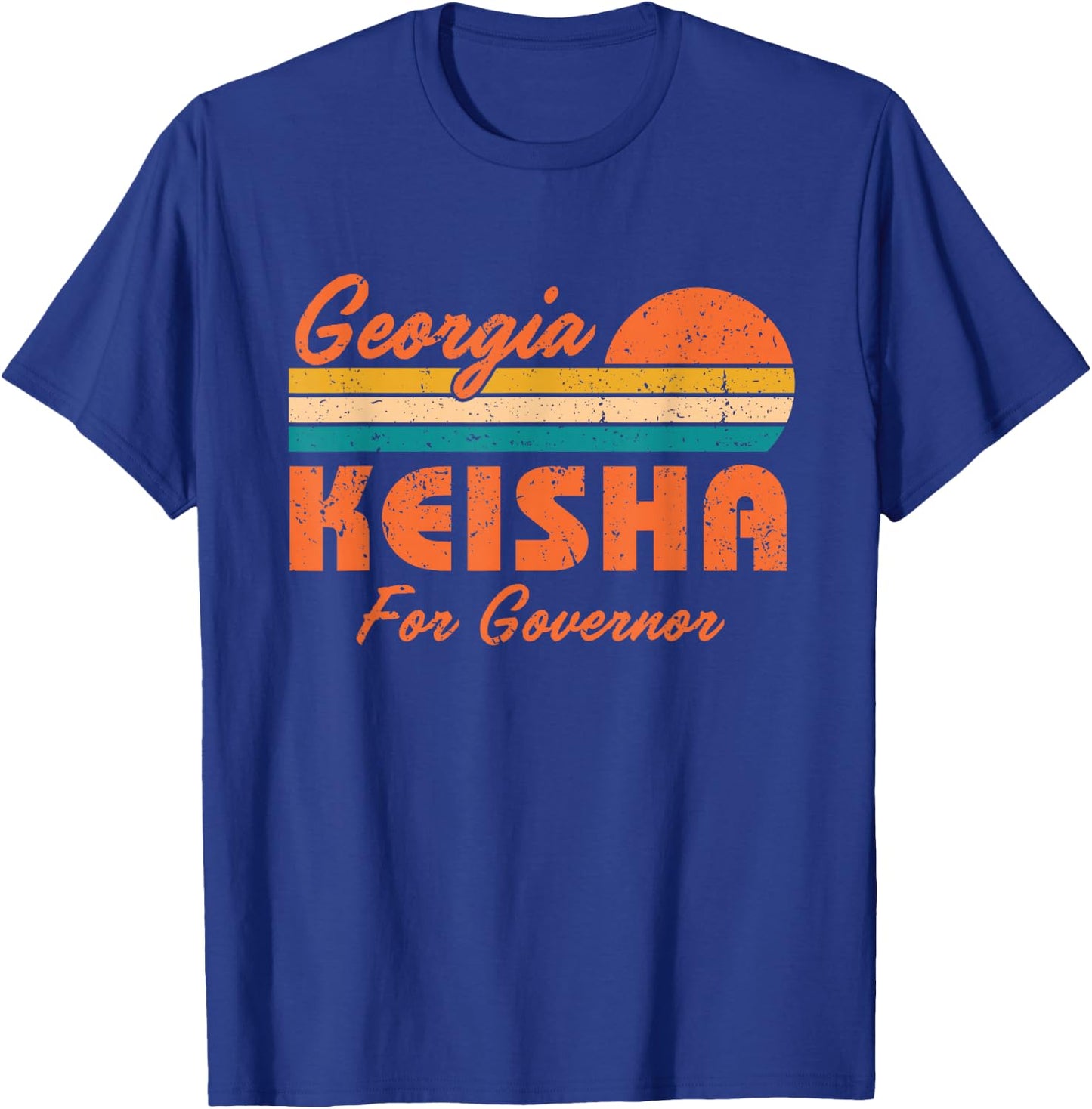 Keisha Bottoms for Governor of Georgia 2026 Retro Sunset T-Shirt - T-Shirt | Royal