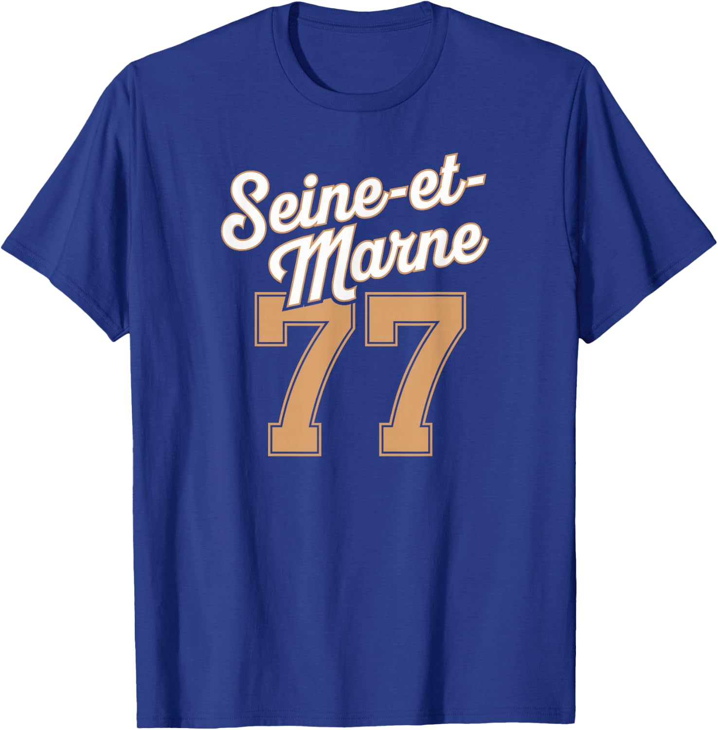 Seine-et-Marne 77 , Black, S T-Shirt - T-Shirt | Royal