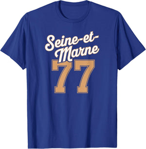 Seine-et-Marne 77 , Black, S T-Shirt - T-Shirt | Royal