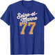 Seine-et-Marne 77 , Black, S T-Shirt - T-Shirt | Royal
