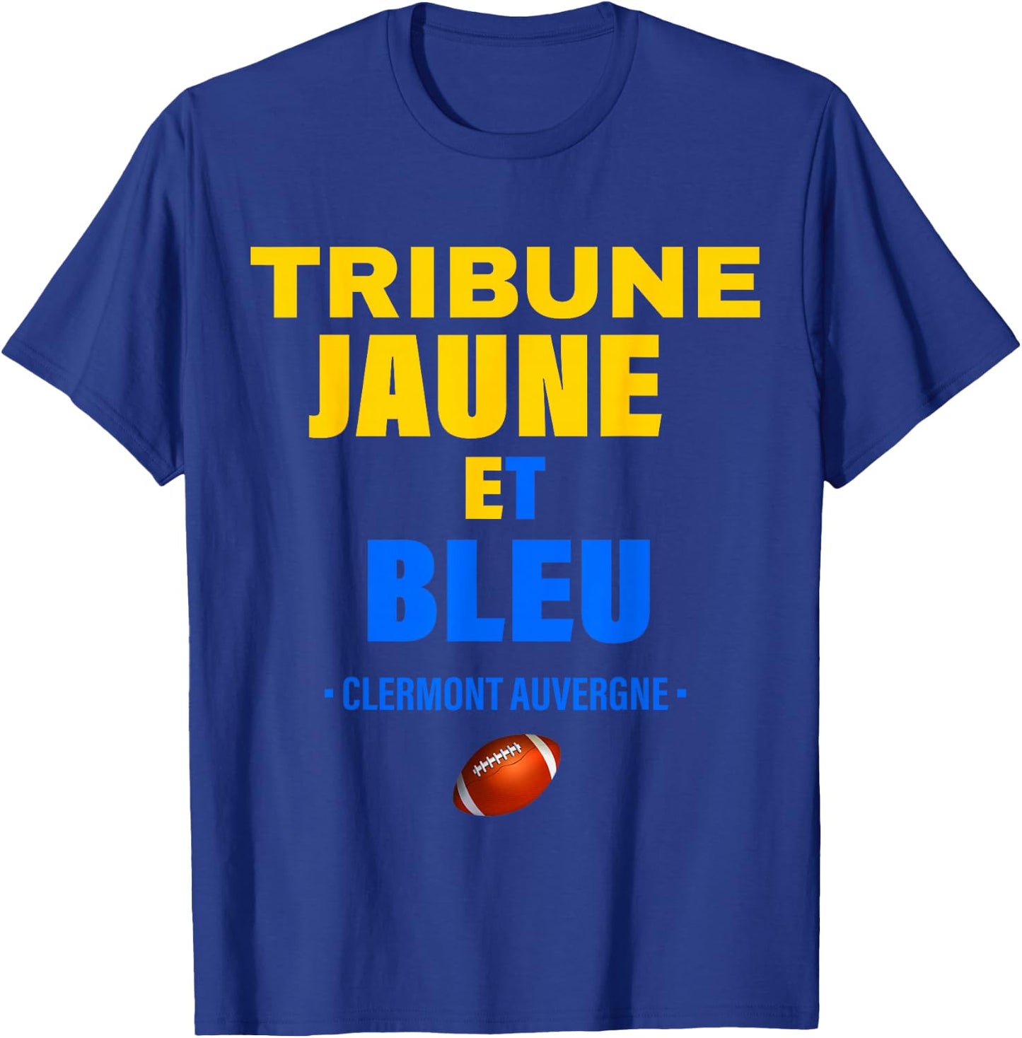 Supporter Rugby Clermont Auvergne Tribune Yellow And Blue , Black, S T-Shirt - T-Shirt | Royal