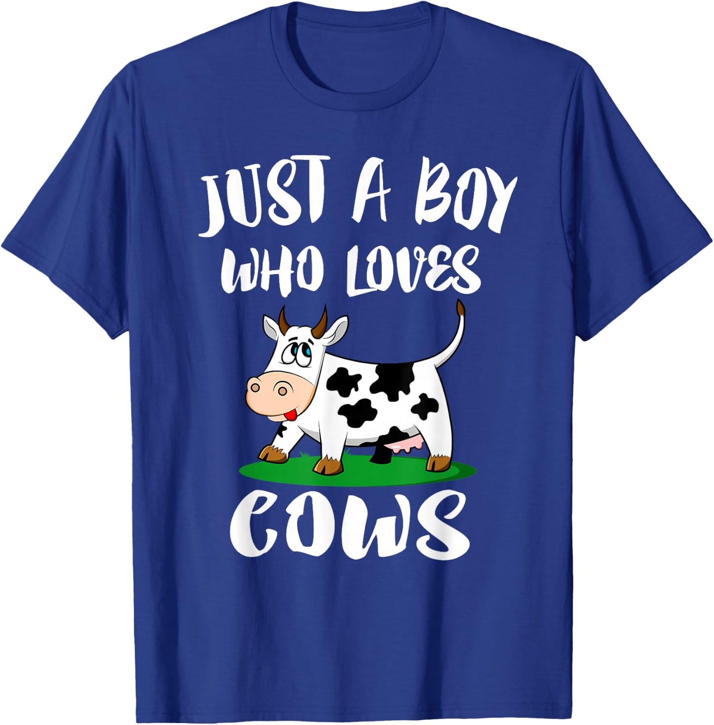 Just A Boy Who Loves Cows Animal Farm Small T-Shirt - T-Shirt | Royal