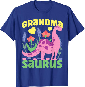 Grandma Saurus Dinosaur for Funny Grandmother T-Shirt - T-Shirt | Royal