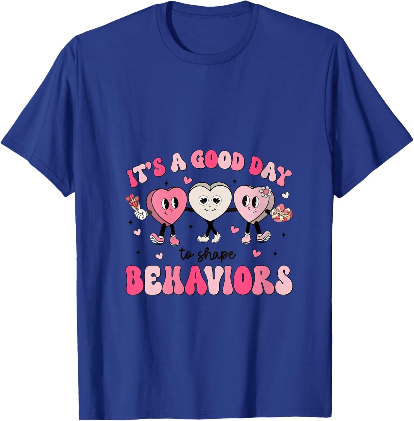 It's A Beautiful Day To Shape Behaviors Analyst Valentine V-Neck T-Shirt - T-Shirt | Royal