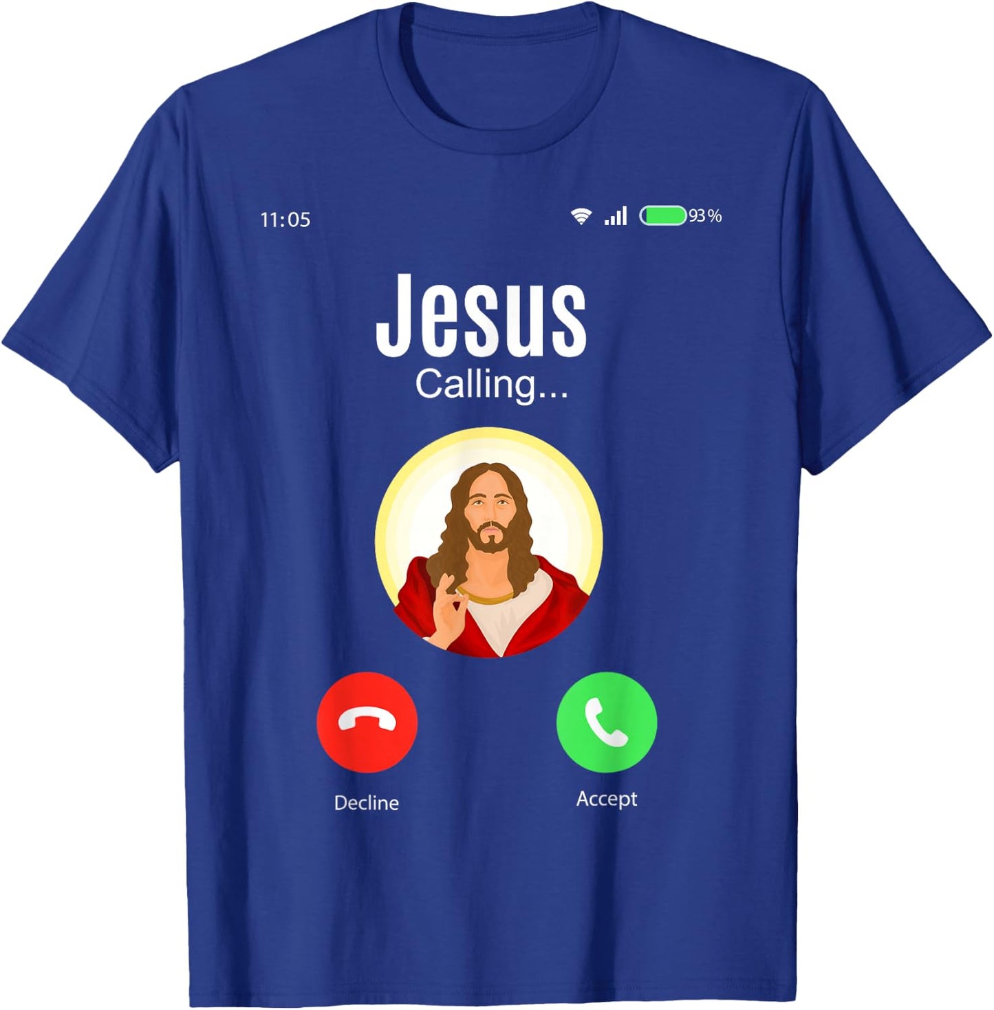 Jesus Calls , black T-Shirt - T-Shirt | Royal