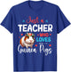 A Teacher Loves Guinea Pigs Costume Floral Cute Guinea Pig Men Women Kids T-Shirt - T-Shirt | Royal