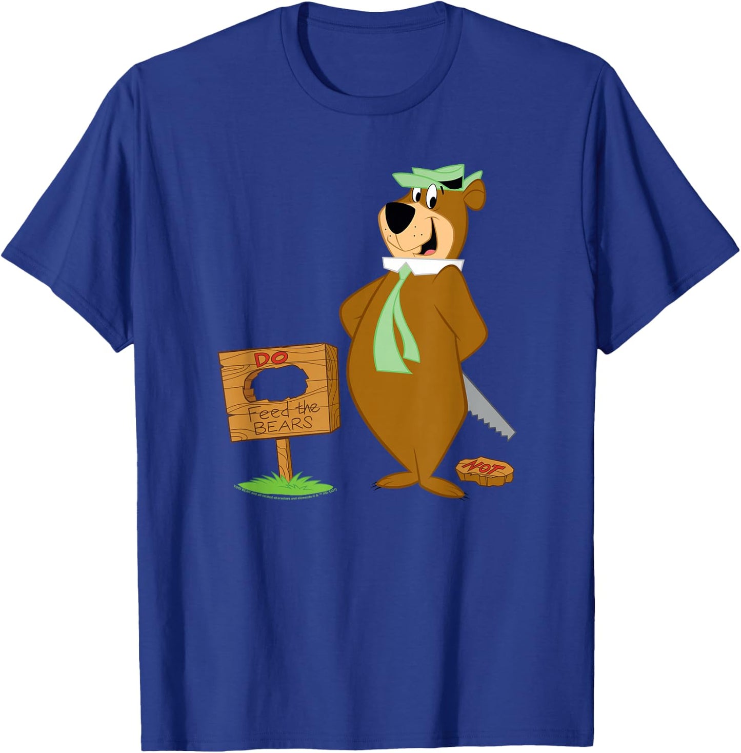 Yogi Bear Do Not Feed the Bears T-Shirt - T-Shirt | Royal