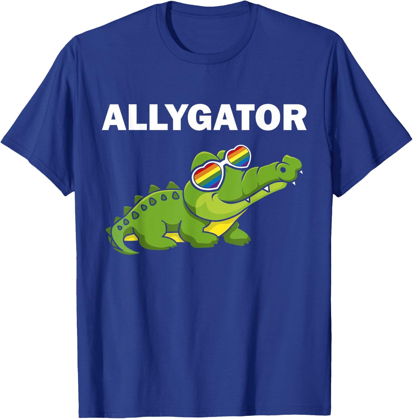 Allygator Straight Ally Alligator LGBTQ+ Homosexueller Unterstützer T-Shirt - T-Shirt | Royal